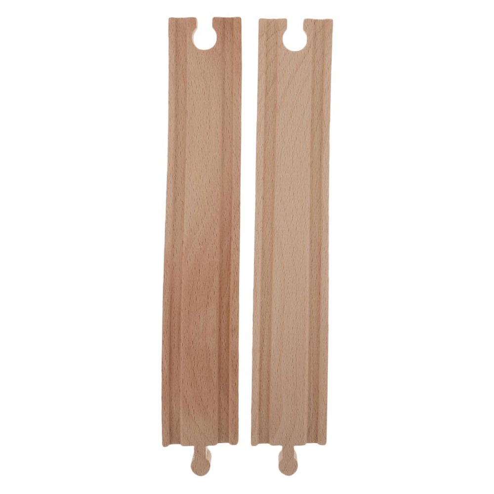 VICASKY 2pcs Wooden Train Track Expansion Safe Practical Railway Accessories for Boy Girl Easy to Assemble Playtime Fun Quality Materials Fine Craftsmanship