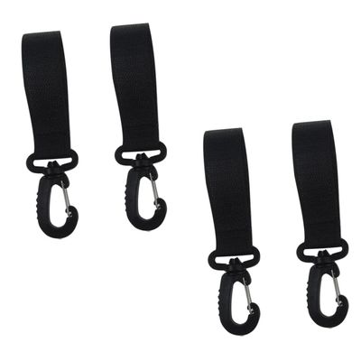 Vaguelly 4pairs Stroller Hooks Rotating Nonslip Metal Hooks for Pushchair Stroller Buggy Attachment