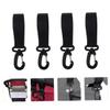 Vaguelly 4pairs Stroller Hooks Rotating Nonslip Metal Hooks for Pushchair Stroller Buggy Attachment view 4