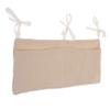 Hemoton Storage Hanging Bag for Strollers Double-slot Cotton Organizer for Bottles Diapers and Toys Versatile Pouch for Go Parenting Khaki view 1
