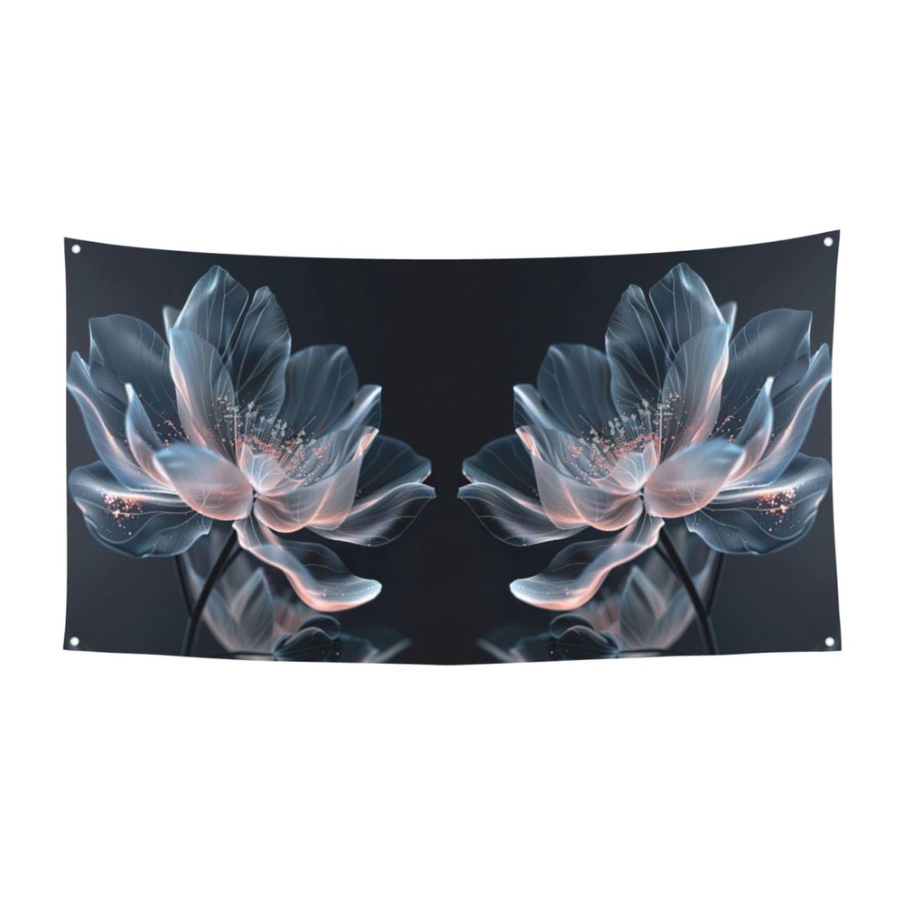 3D Flower Print Banner Props Birthday Party Decorations Photography Background Supplies Banner Decor