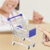 Fenteer Mini Shopping Cart,Children Push Cart Toy,Supermarket Metal Handcart Toy,Multi Use Mini Supermarket Storage Toy,Pretend Play, Blue view 4