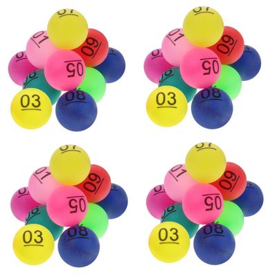 VICASKY 50pcs Lottery Game Balls Seamless Balls Numbered Bulk Bar Game Props Material for Events
