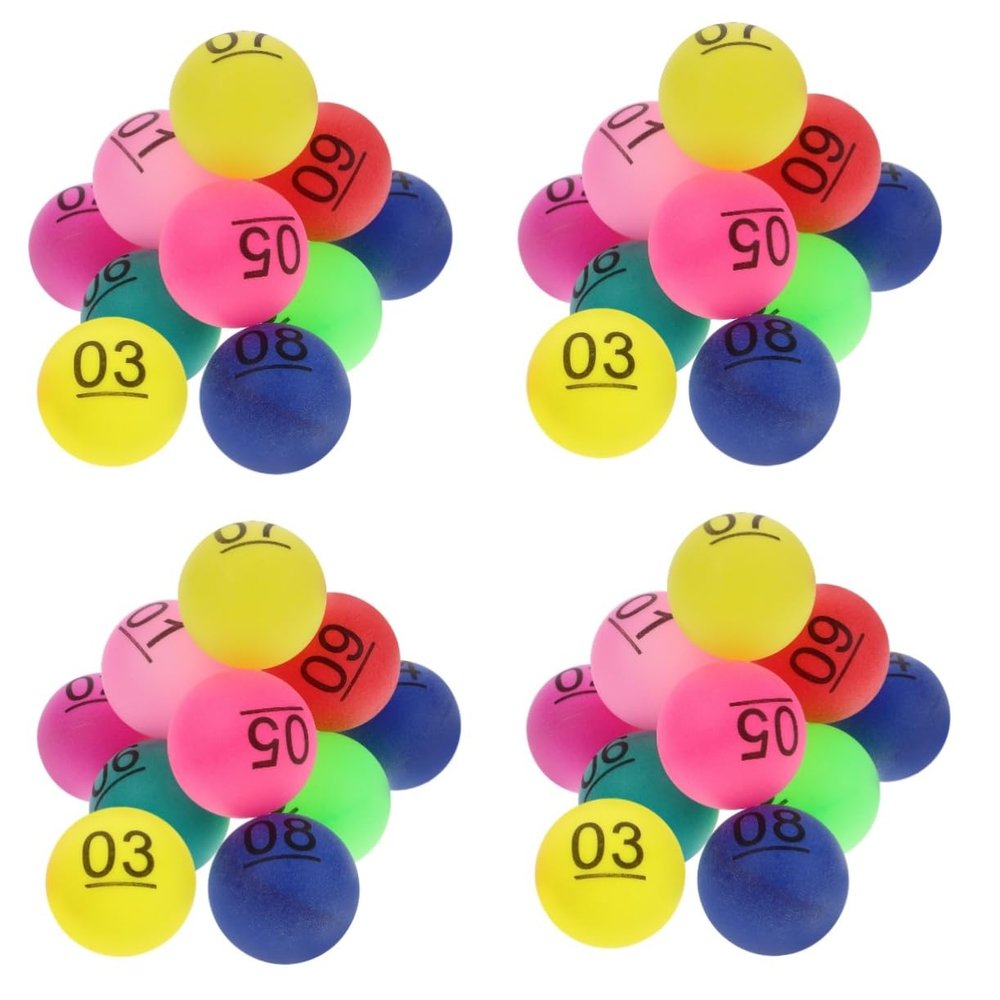 VICASKY 50pcs Lottery Game Balls Seamless Balls Numbered Bulk Bar Game Props Material for Events