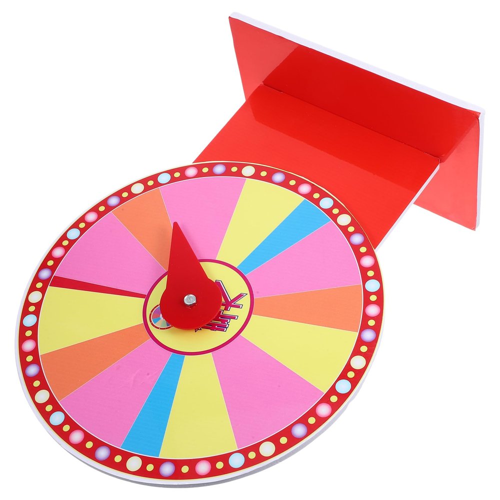 Hemoton Game Board Prize Wheel Rotating Lottery Wheel for Events Parties and Classroom Activities Construction for Fun Raffles and Games