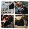 Abaodam 4pcs Mesh Stroller Bag Side Storage Pouch Diaper Bag Hanging Mesh for Stroller Newborn Black view 3