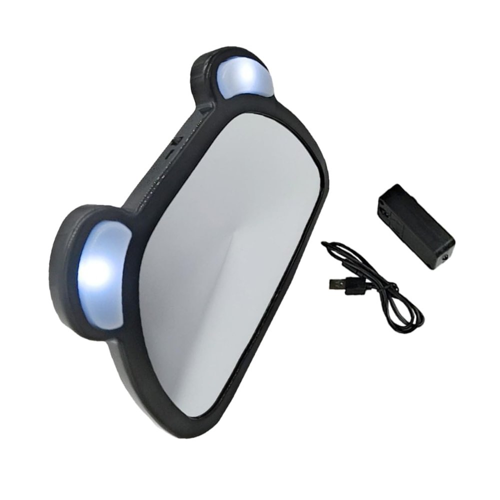 TOYANDONA Usb Observation Mirror with Led Light Car Interior Rearview for Backseat Durable Design for Easy Installation and Optimal Viewing