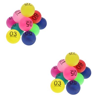 ibasenice 20pcs Raffle Balls Bulk Pong Balls Seamless Numbered Party Activity Props Material Non-Fading Print