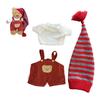 LICHADUOLE Bear Clothes Outfit,Clothes for Stuffed Animals and 30cm littlebear,Christmas Doll Clothes 9-12 inch Teddybear Clothes,Clothes only Without Doll.(3pc Includes 1 Jumpsuit,1 hat,1 Sweater) view 1