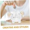 Abaodam Elephant Piggy Bank Stuffed Animal Coin Box for Boys and Girls Elephant Shower Decor Educational Boys and Girls Bank view 3
