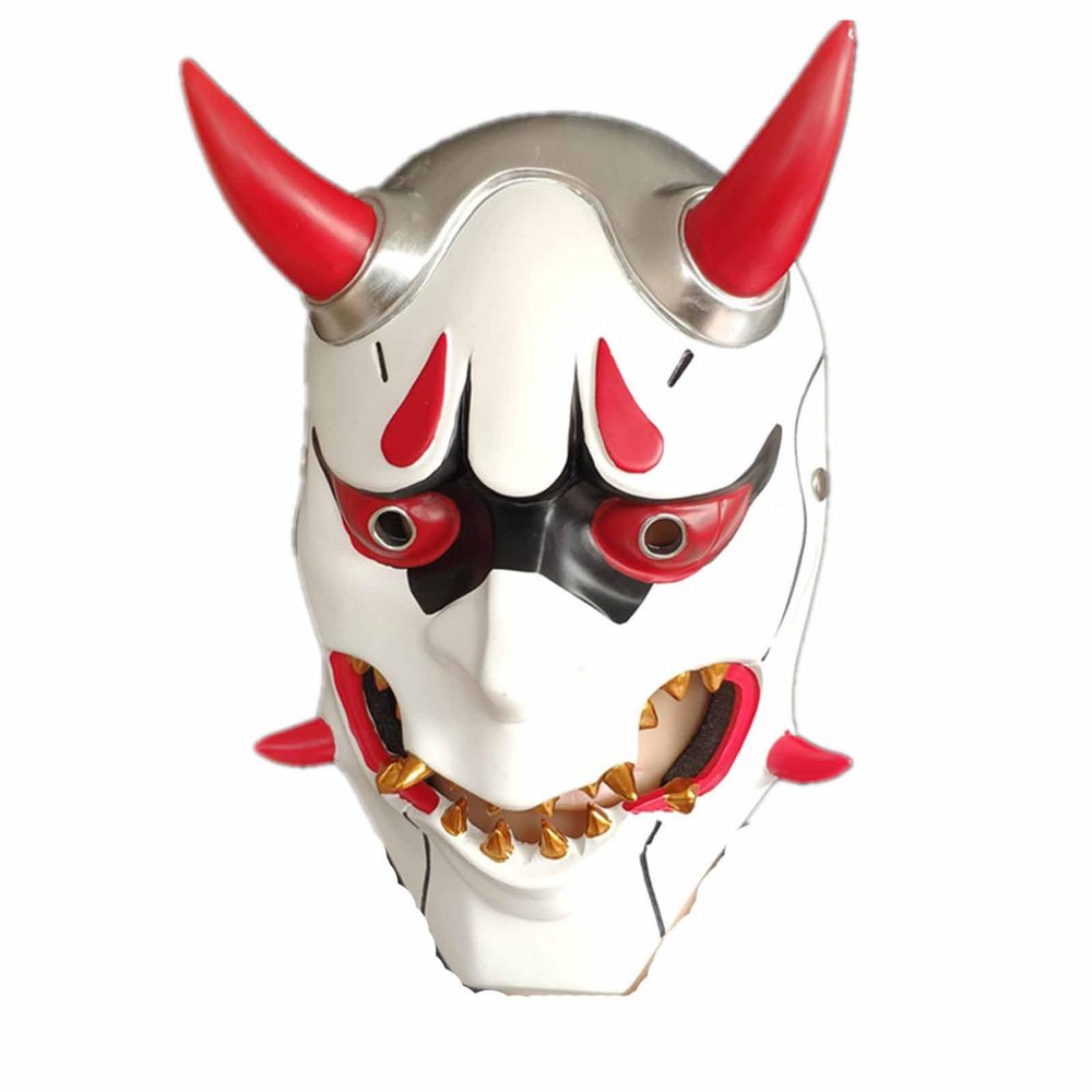 Amonkky Resin Anime Mask Halloween Party Props Cosplay Mask Halloween Masquerade Costume Props.