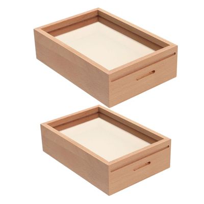 Abaodam 2pcs Wood Piggy Bank Money Saving Box Window Design Wooden Photo Frame Bank for Adults Compact Money Jar for Storage and Display