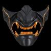 Amonkky Resin Tsushima Island Half-Face Mask Halloween Party Props Cosplay Mask Halloween Masquerade Costume Props. (Black) view 1