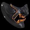 Amonkky Resin Tsushima Island Half-Face Mask Halloween Party Props Cosplay Mask Halloween Masquerade Costume Props. (Black) view 2