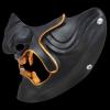 Amonkky Resin Tsushima Island Half-Face Mask Halloween Party Props Cosplay Mask Halloween Masquerade Costume Props. (Black) view 3