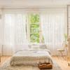 HooHero White Light Luxury Girl Princess Style Lace 54 Wide Kids Baby Sheer Curtains Home Decor for Living Room Bedroom Patio view 3