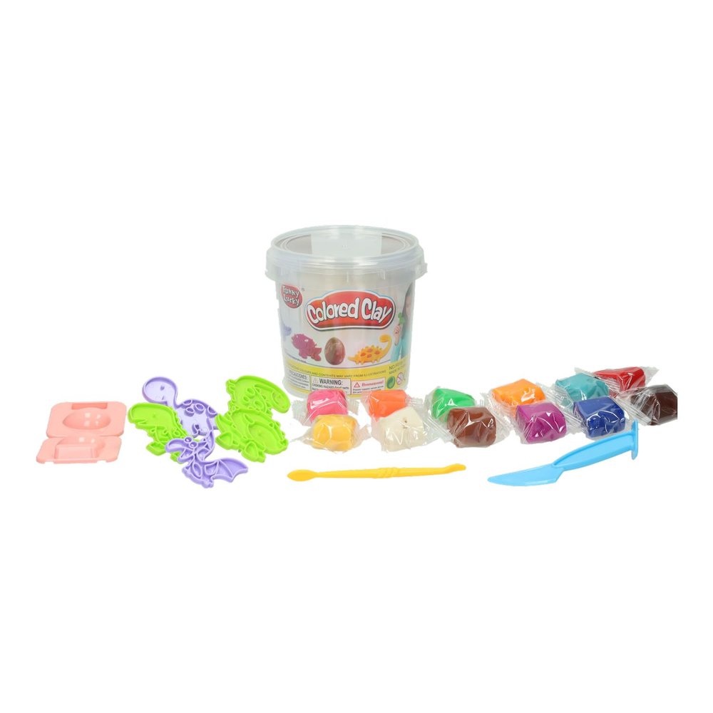 Clay Set in Storage Box Dino Shapes