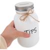 Abaodam Glass Mason Piggy Bank Sturdy Coin Storage Jar for Adults Money Saving Pot for Cafes Restaurants and Shops Coin Container for Developing Savings Habits view 2