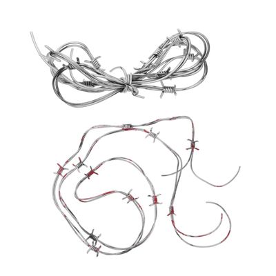 Abaodam 2pcs Fake Barbed Wire Halloween Prop Gothic Plastic Decoration for Haunted House Prank Barbed Wires for Scary Party Atmosphere Multi-Scene Use Easy Assembly