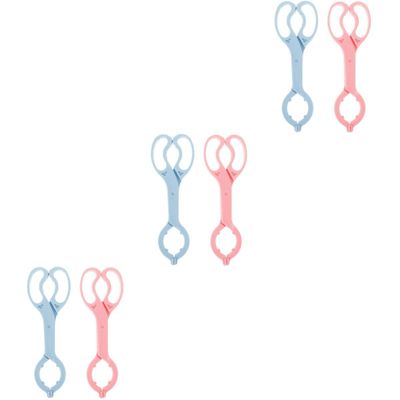Abaodam 6pcs Newborn Bottle Clamp Aby Feeding Tong Portable Nursing Tong Non-slip Design Feeding Bottle Clamp Tool