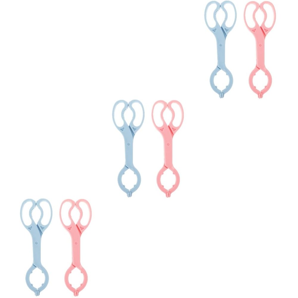 Abaodam 6pcs Newborn Bottle Clamp Aby Feeding Tong Portable Nursing Tong Non-slip Design Feeding Bottle Clamp Tool