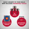 Jumbl Wall-Mounted Axe Throwing Game Set  Bristle Target with Foam Axes for Bars, Basements, and Playrooms | Indoor Safe Play for Adults & Kids, Fun Wall Decor for Boys Rooms & Game Rooms view 2
