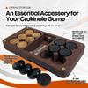 Crokinole Score Keeper with Pegs and Discs for Table Games & Family Fun: Perfect for 2 Players. Compatible with Your Crokinole Board Game or Even Tabletop Shuffleboard! (Set Without Discs) view 2