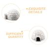 Abaodam 8pcs Simulated Ice House Models Cartoon Figurines for Table Decor Educational Habitat Playthings Plastic Ornaments for Boys and Girls and Adults view 3