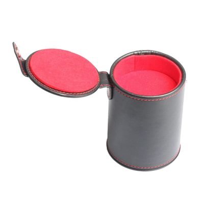 Abaodam Double Layer Silent Dice Cup for Ktv Bar Games Pu Leather and Felt Dice Storage for Parties and Entertainment