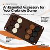Crokinole Score Keeper for Table Games & Family Fun: Perfect for 4 Players. Compatible with your Crokinole Board Game or even Tabletop Shuffleboard! (Set with 24 Discs) (Set without Discs) view 3