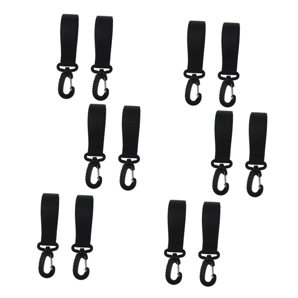 MOLUCKFU 12pcs Stroller Hangers Wheelchair Pushchair Hooks Non-Slip Stroller Hanger Hooks for Shopping Bags