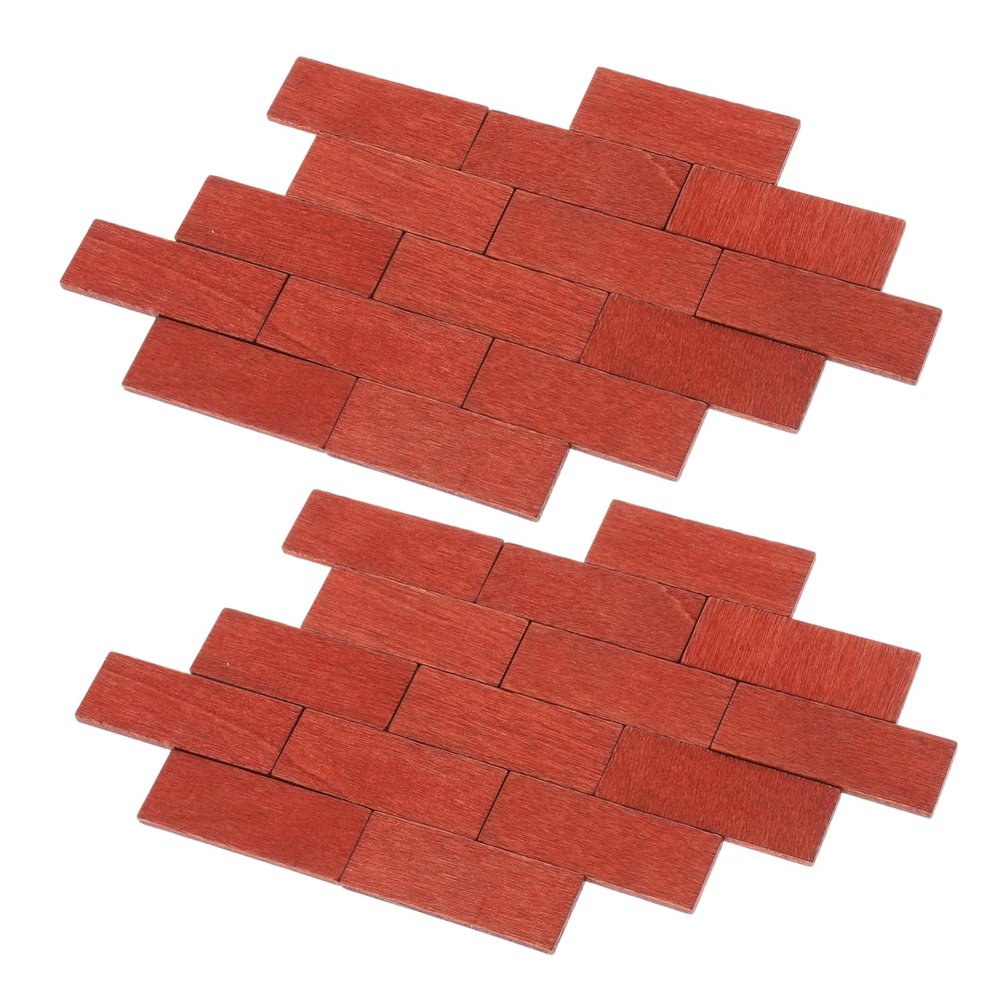 Abaodam 100pcs Dollhouse Wood Flooring Tiles Geometric Boards for Miniature Homes Easy Peel and Stick Installation Realistic Wood Texture for Dollhouse Decor
