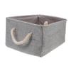 ORFOFE Storage Basket Handle Pet Toys Cosmetics Sundries Cloth Storage Basket Organizer for Desktop view 1