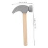 Vaguelly 2Pcs Dark Grey Wooden Hammer Toy Set for Kids - Mini Hammer for Toddlers Educational Pounding Tool Construction Play Portable and Easy to Clean view 2