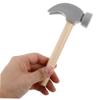 Vaguelly 2Pcs Dark Grey Wooden Hammer Toy Set for Kids - Mini Hammer for Toddlers Educational Pounding Tool Construction Play Portable and Easy to Clean view 3
