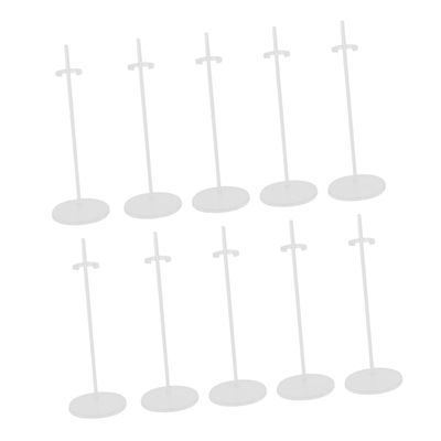Alasum 10pcs Portable Doll Stands Brackets Doll Figures Display Rack Plastic Support for Home Store