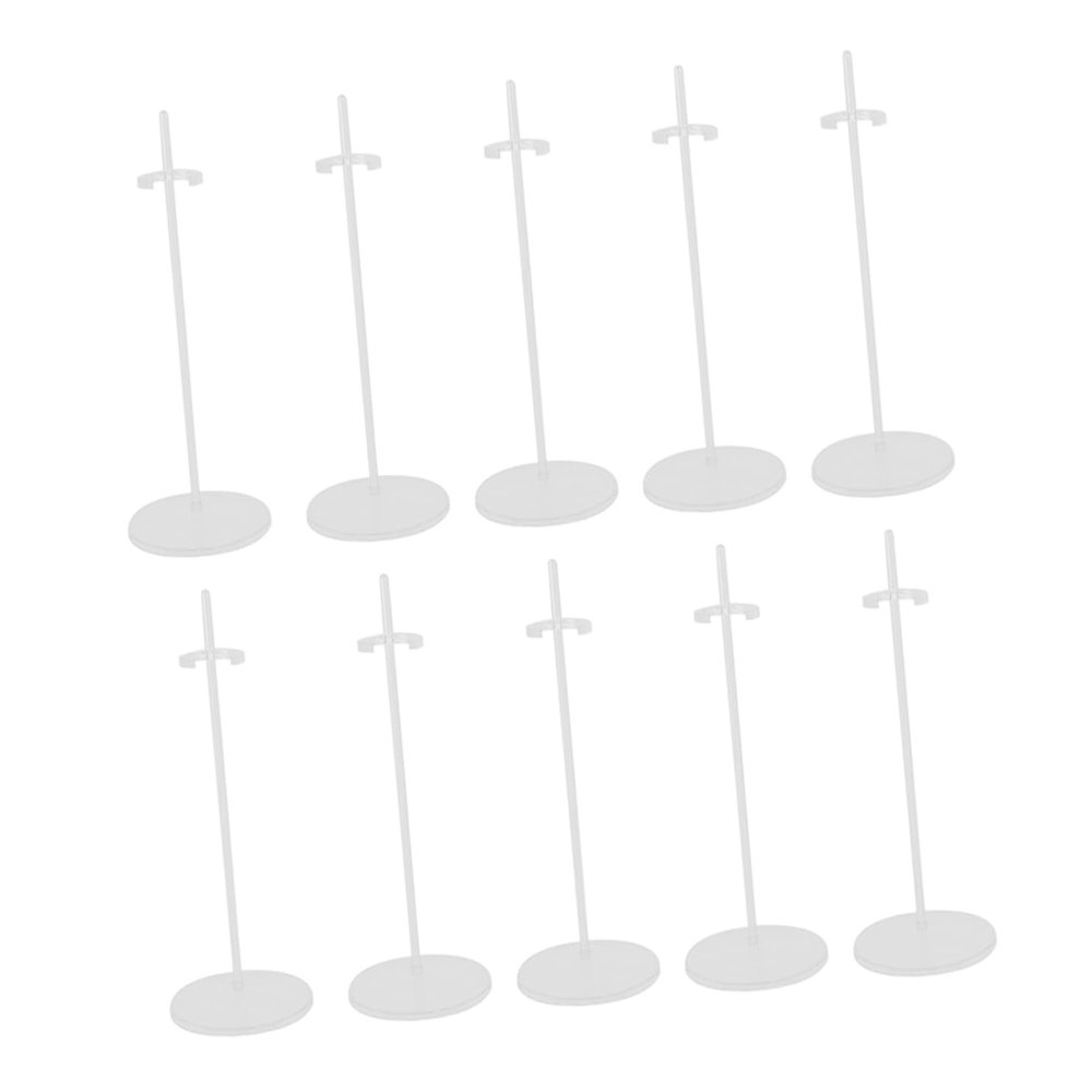 Alasum 10pcs Portable Doll Stands Brackets Doll Figures Display Rack Plastic Support for Home Store