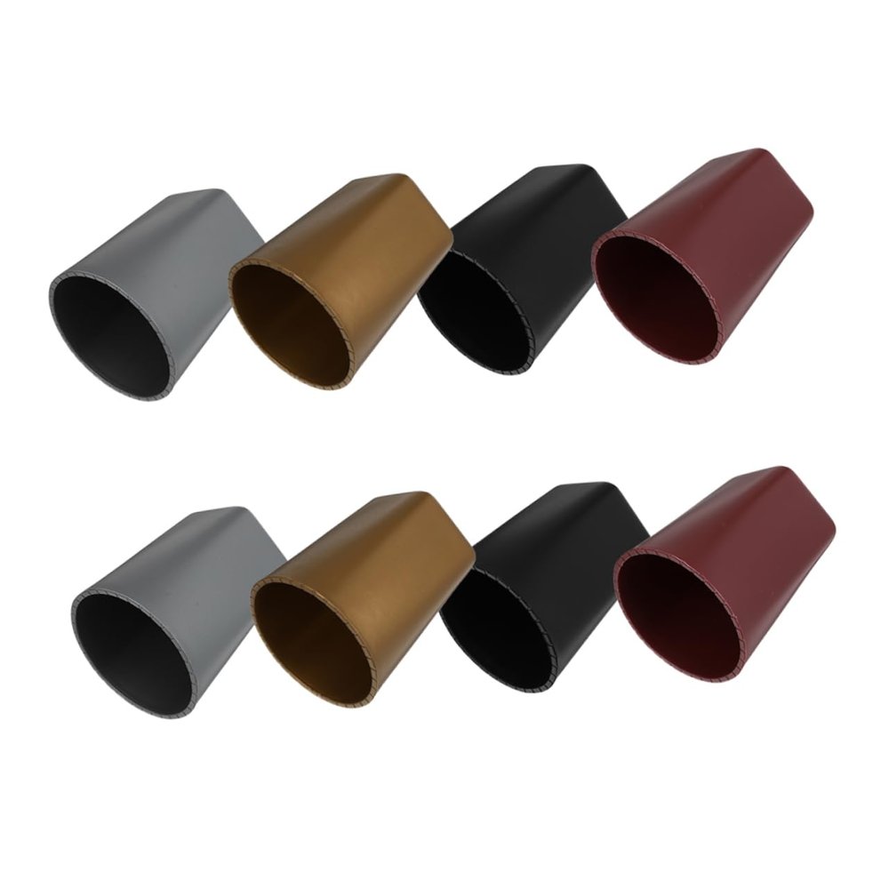 Alasum 8pcs Stylish Dice Cups Elegant Pentagonal Design Plastic Dice Holders for Party Games Ktv and Bar Entertainment Black Silver Gold Purple