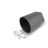 Alasum 8pcs Stylish Dice Cups Elegant Pentagonal Design Plastic Dice Holders for Party Games Ktv and Bar Entertainment Black Silver Gold Purple view 3