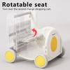 Children's Train Toy BoxCart for Toddlers 1-3 with Wheels, Drawstring, and Handle for Riding, Walking, Towing, and Storage. Load Capacity 170LBS Great Gift for Toddler Boys and Girls(Train-Yellow) view 3