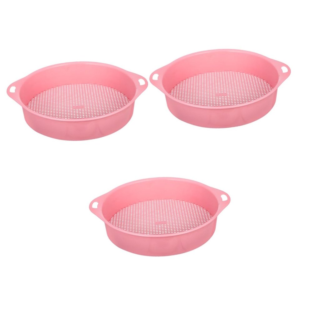 MERRYHAPY 3pcs Garden Sifting Pan Multi-use Sifter for Soil Rocks Mesh Sieve Material Lightweight Easy to Clean