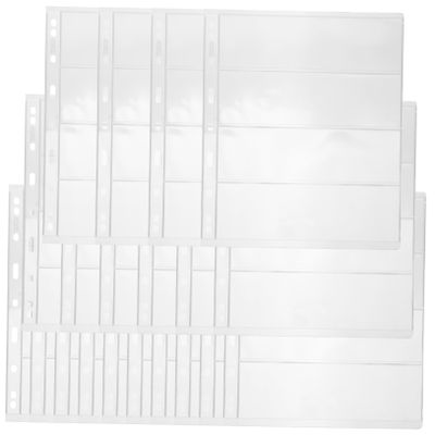 COHEALI 20sheets Transparent Stamp Album Pages Standard Inserts for Collecting Stamps Coins and Money Storage for Safe Organization of Collectibles