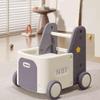 Children's Train Toy Box,Cart for Toddlers 1-3 with Wheels, Drawstring, and Handle for Riding, Walking, Towing, and Storage. Load Capacity 170LBS Great Gift for Toddler Boys and Girls(Pickup-Grey) view 1