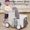 Children's Train Toy Box,Cart for Toddlers 1-3 with Wheels, Drawstring, and Handle for Riding, Walking, Towing, and Storage. Load Capacity 170LBS Great Gift for Toddler Boys and Girls(Pickup-Grey) view 4