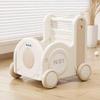 Children's Train Toy Box,Cart for Toddlers 1-3 with Wheels, Drawstring, and Handle for Riding, Walking, Towing, and Storage. Load Capacity 170LBS Great Gift for Toddler Boys and Girls(Train-Khaki) view 1