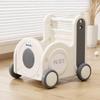 Children's Train Toy Box,Cart for Toddlers 1-3 with Wheels, Drawstring, and Handle for Riding, Walking, Towing, and Storage. Load Capacity 170LBS Great Gift for Toddler Boys and Girls(Train-Grey) view 1
