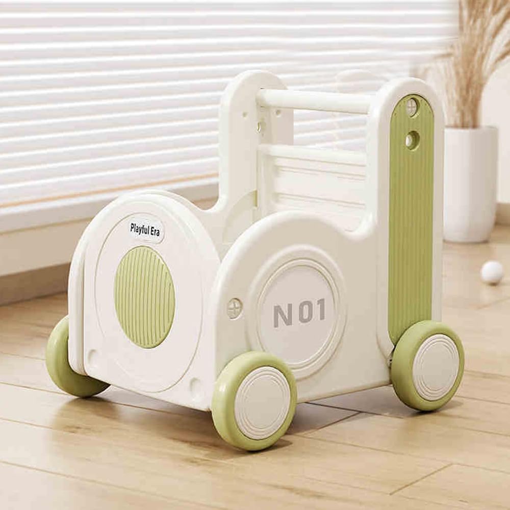 Children's Train Toy Box,Cart for Toddlers 1-3 with Wheels, Drawstring, and Handle for Riding, Walking, Towing, and Storage. Load Capacity 170LBS Great Gift for Toddler Boys and Girls(Train-Green)