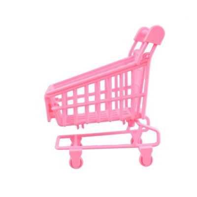 Totority 2pcs Pink Shopping Cart Ornaments Boys and Girls Room Decor Cake Table Party Toys Birthday Decorations