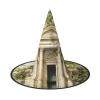 BGSHJVF Antique Building With Roman Olive Branch And Greek Print Halloween Witch Hat Cosplay Caps Halloween Decoration Costume Accessories For Halloween Party view 1