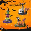 AMSHINE Halloween Building Blocks Set - Pumpkin Ghosts Witch Cat Grave Kit, Party Favors Gift Ornament for Kids view 2